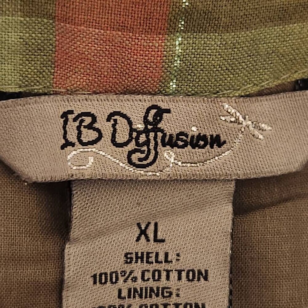 IB Diffusion plaid vest full zip mockneck pockets XL - Picture 7 of 9